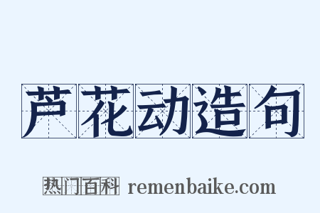 芦花动造句是什么意思的图片